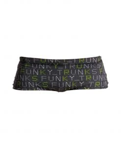 Funky Trunks Men Swimwear BINARY BRO | MENS PLAIN FRONT TRUNKS