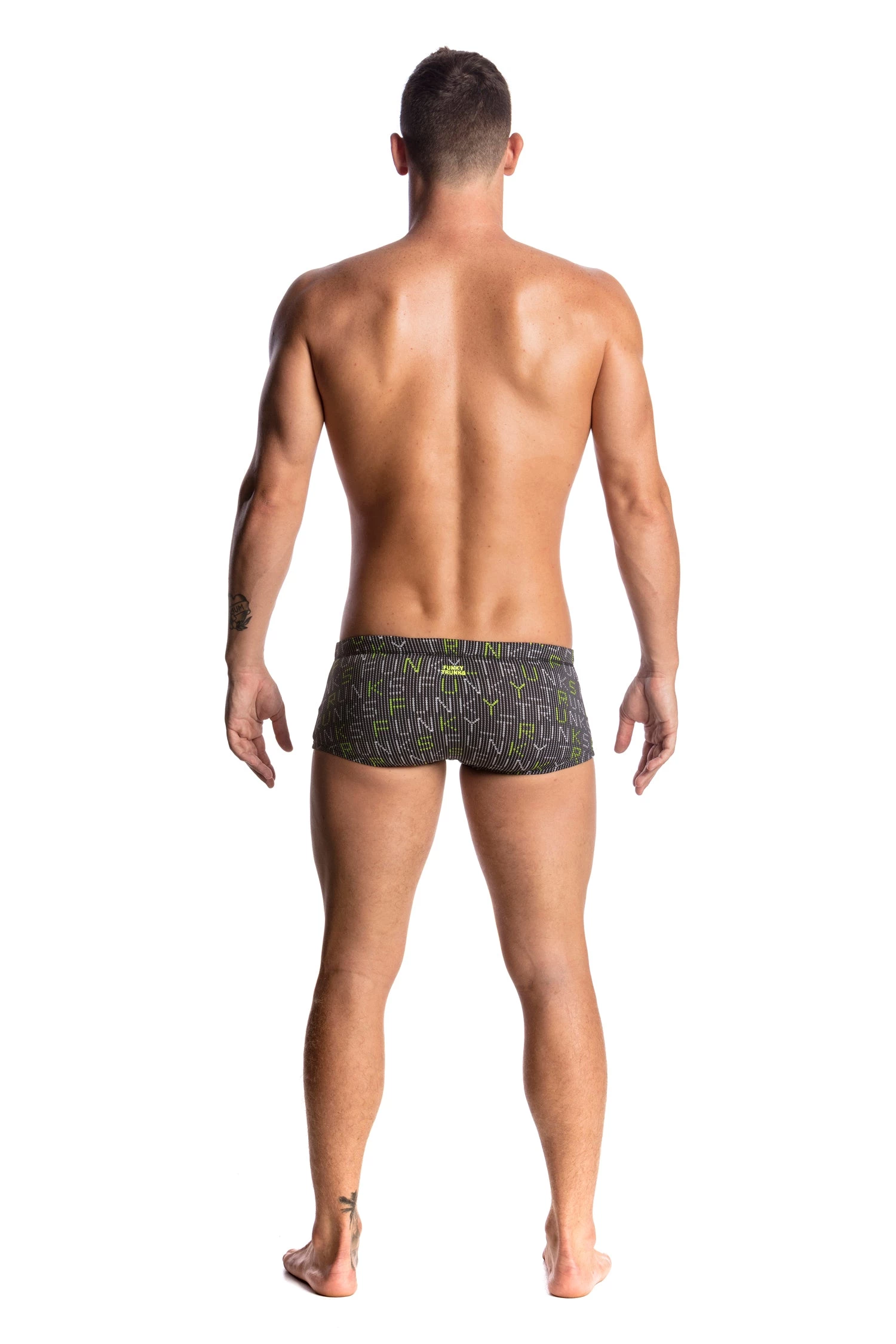 Funky Trunks Men Swimwear BINARY BRO | MENS PLAIN FRONT TRUNKS