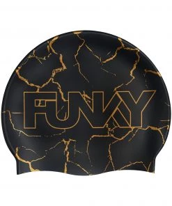 Funkita Cracked Gold | Silicone Swimming Caps