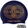 Funky Trunks Golden Balls | Silicone Swimming Caps Swim Caps