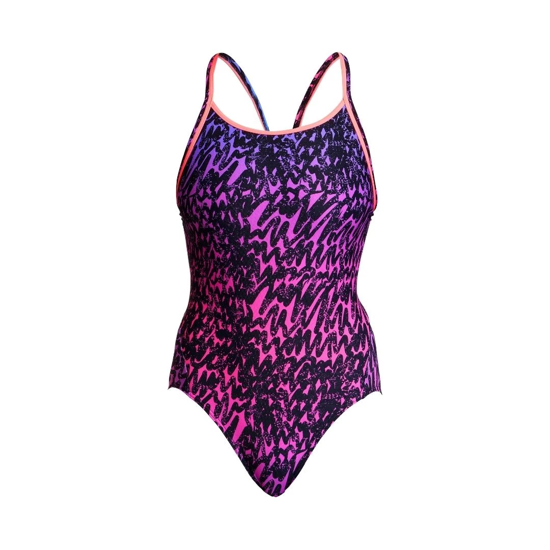 Funkita Women Swimwear Spray Cool | Ladies Diamond Back One Piece