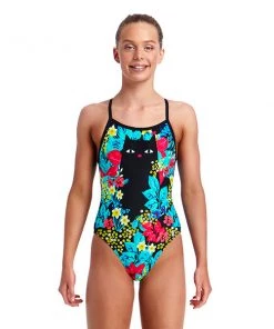 Funkita SCAREDY CAT | GIRLS SINGLE STRAP ONE PIECE Girls Swimwear