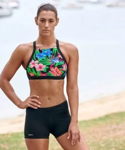 Funkita Women Swimwear STILL BLACK | LADIES SWIM BOY LEG BRIEF