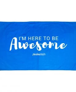 Swimshop2u.com I'm Here To Be Awesome Microfibre Towel (Blue) Accessories